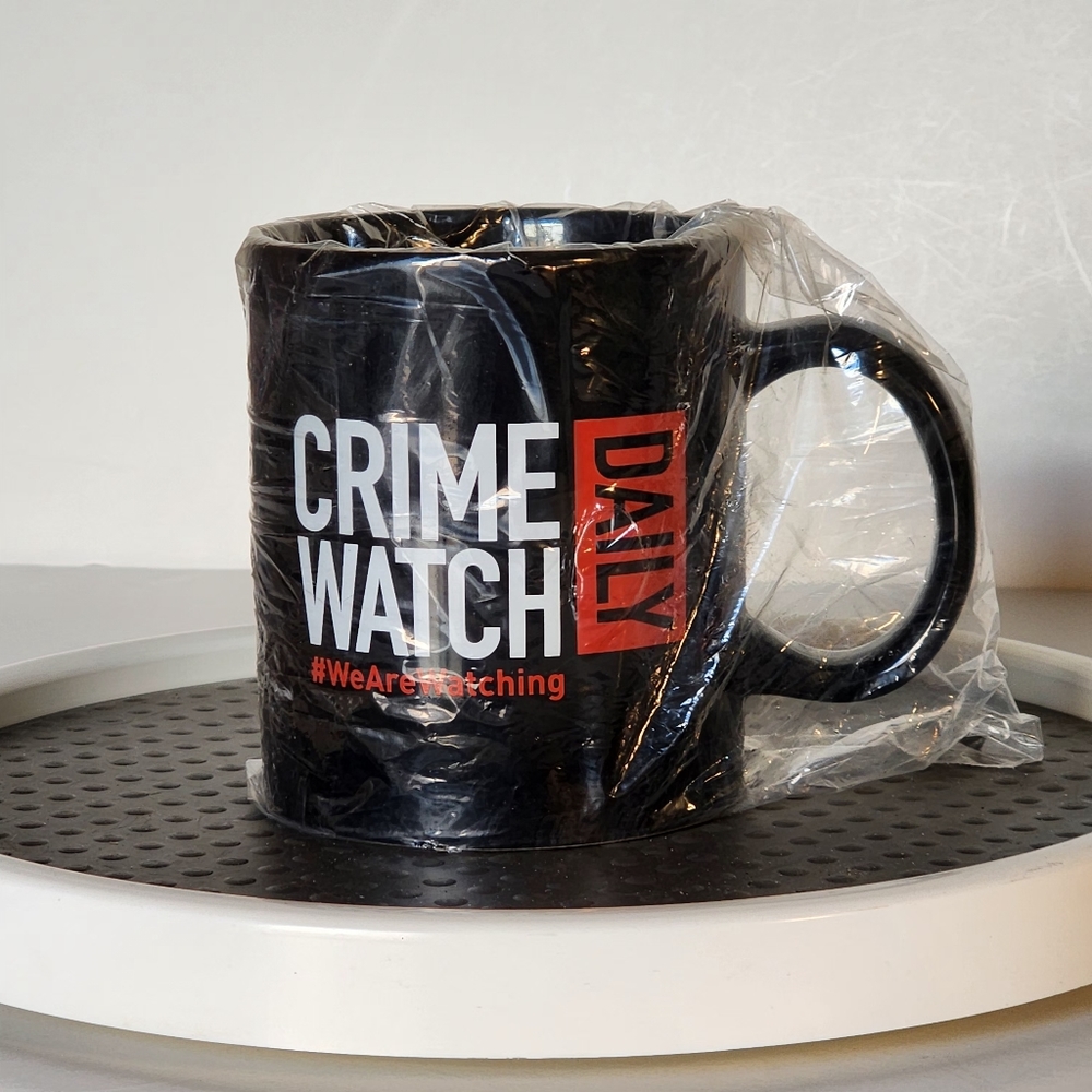 "NEW" Crime Watch Daily Large Mug- Warners Brothers Television. (Rare)